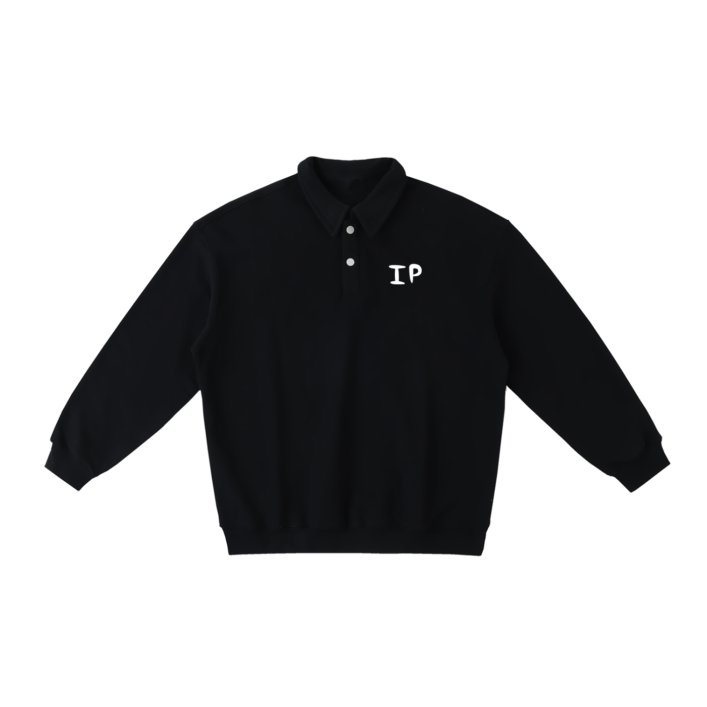"The One" Polo-Collar Sweatshirt
