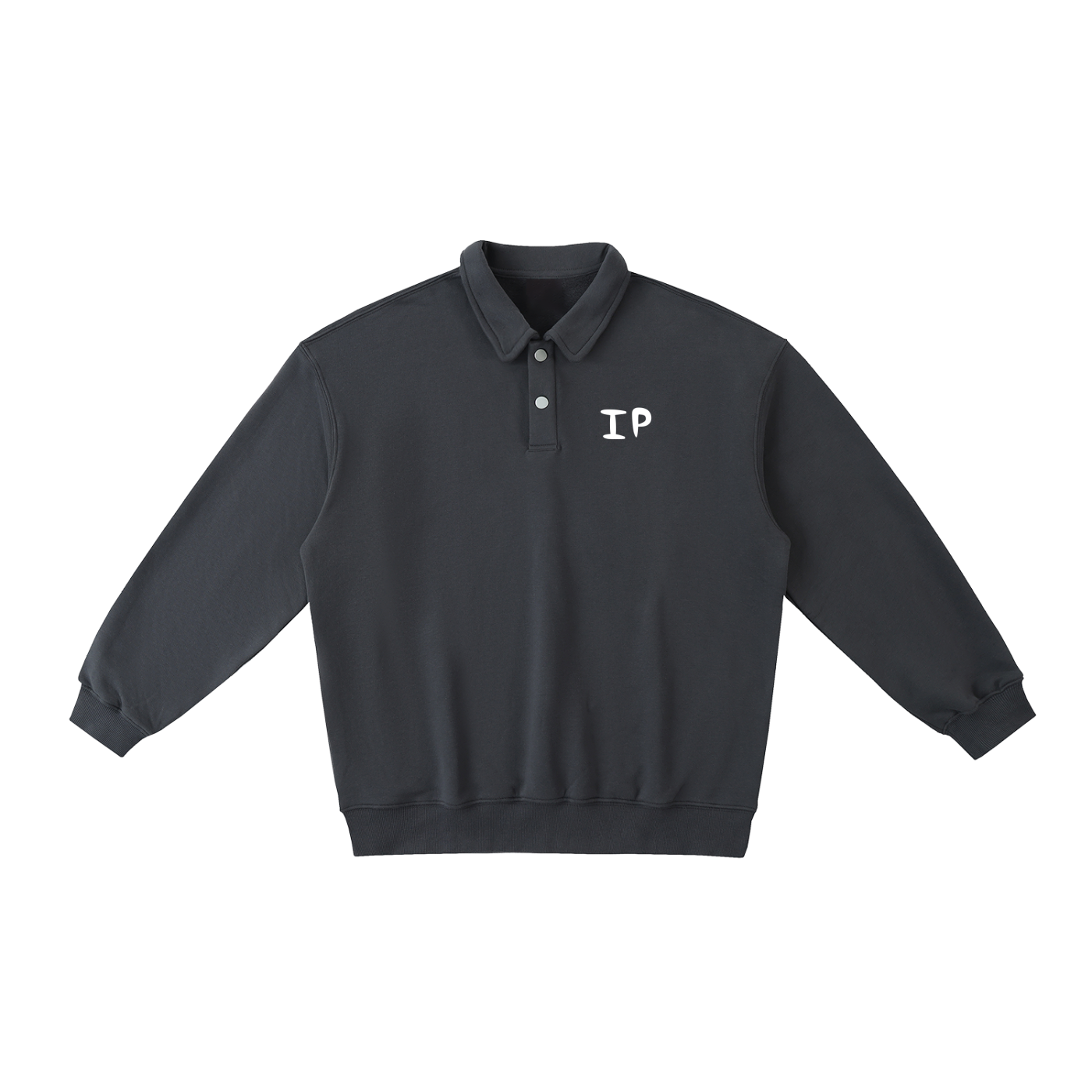 "The One" Polo-Collar Sweatshirt