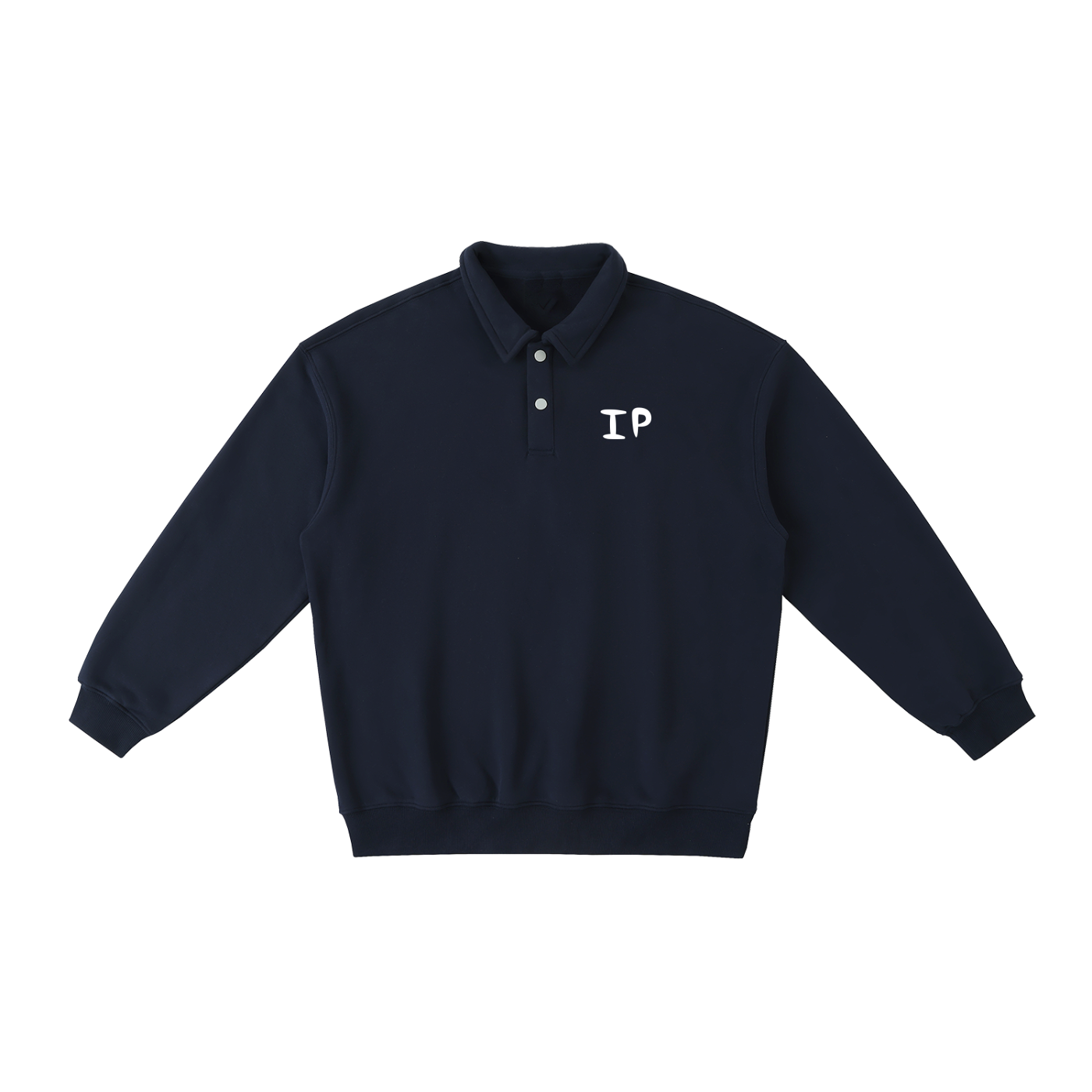 "The One" Polo-Collar Sweatshirt
